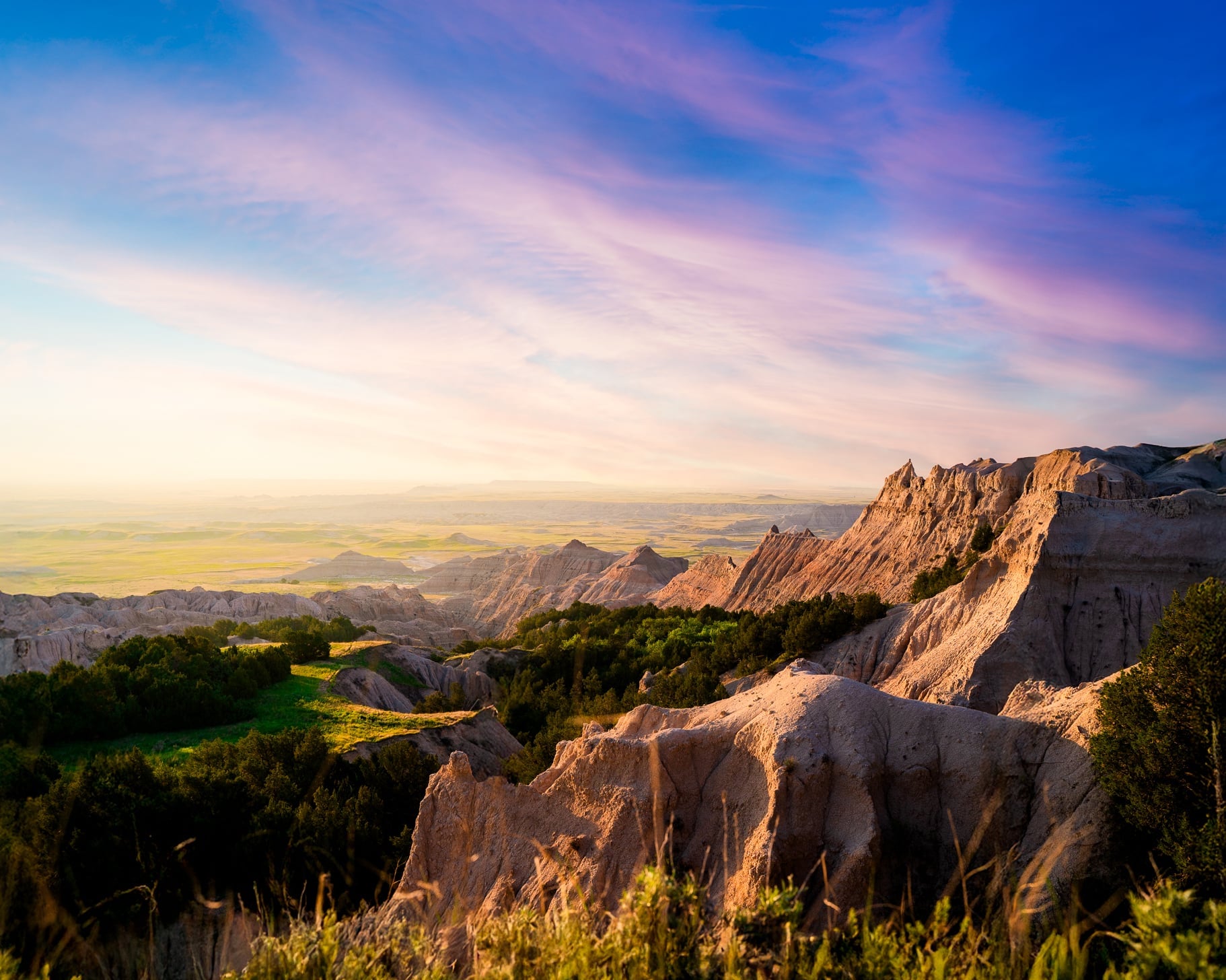 Sunrise in the Badlands SD