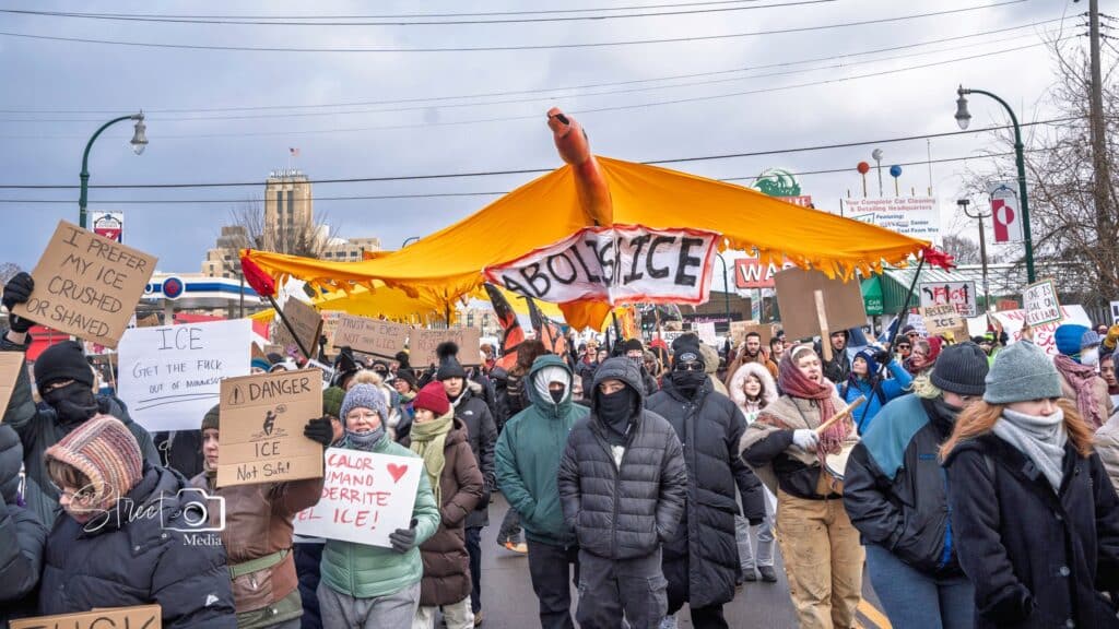 culture displayed during protest walk